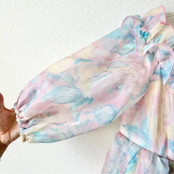 Selkie Stepmom Cherub Mini Dress in Pastel Pink Blue Size 2X - Picture 7 of 10